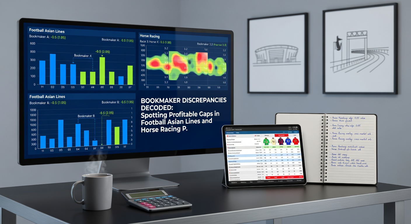 Close-up of odds comparison table highlighting a 0.08 discrepancy in Asian lines for an international football friendly alongside place odds variance in an Australian horse race