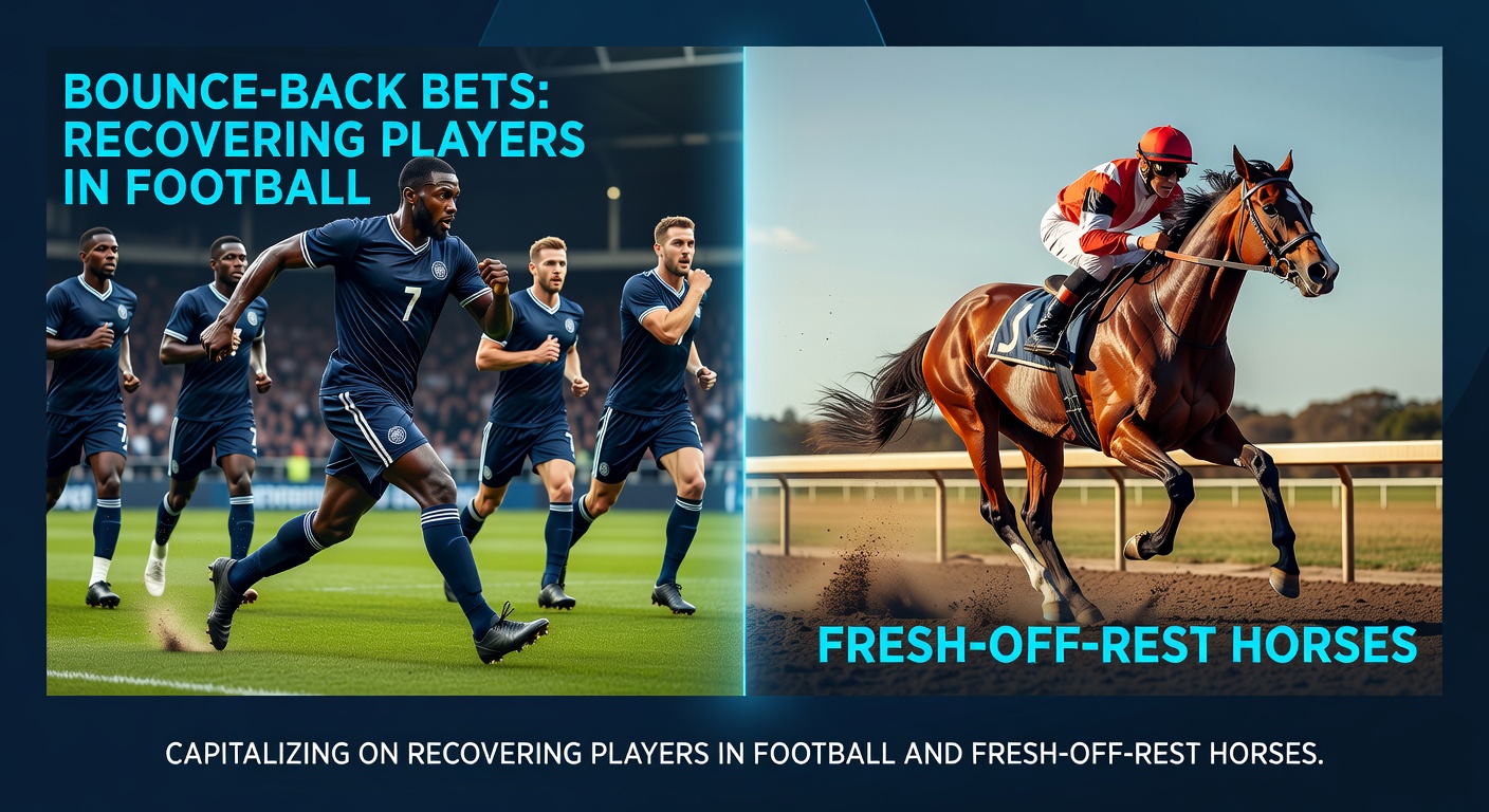 Horse thundering down the stretch post-layoff victory juxtaposed with a revitalized footballer outpacing defenders