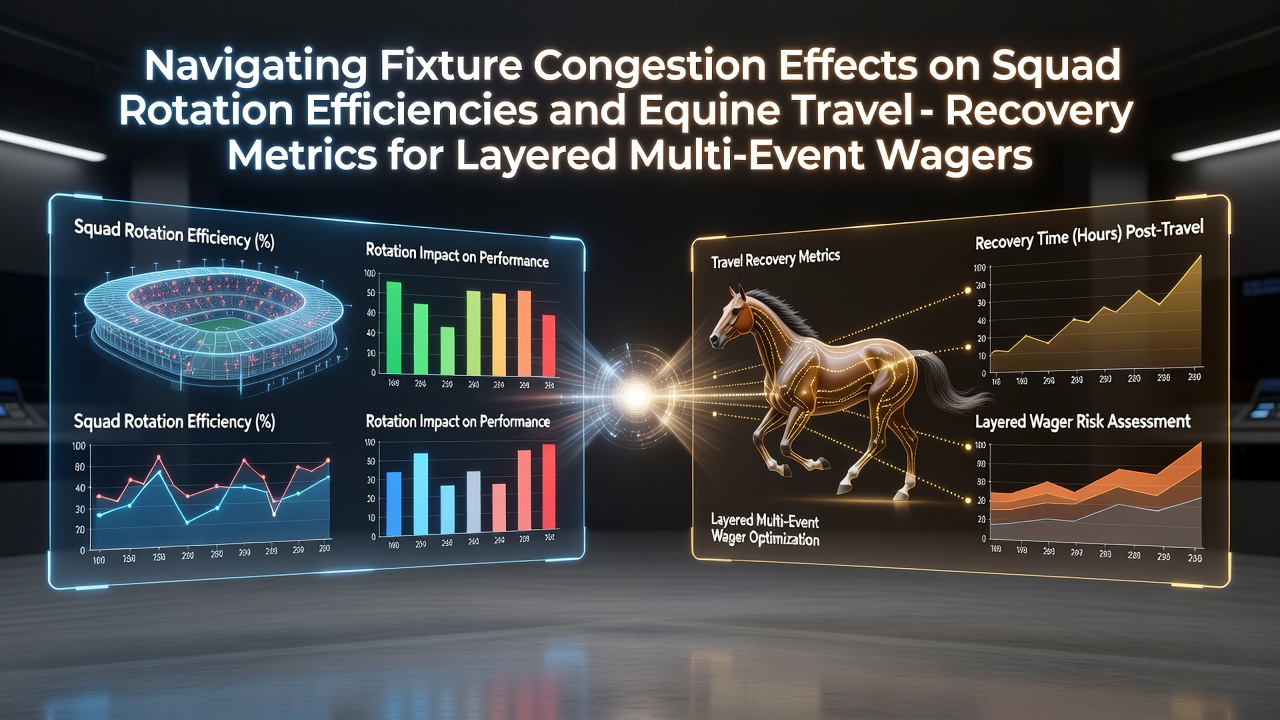 Squad rotation charts and equine travel recovery timelines overlaid on multi-event betting interfaces