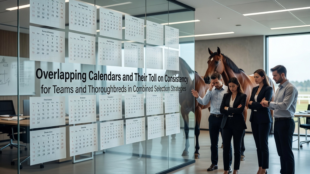 Diagram showing overlapping football and horse racing schedules across a calendar year