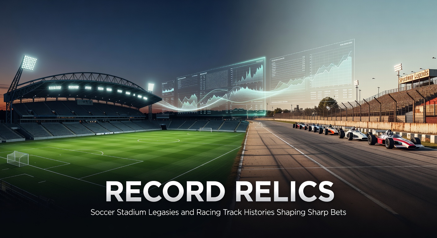 A historic soccer stadium packed with fans under floodlights, evoking the weight of past glories on the pitch