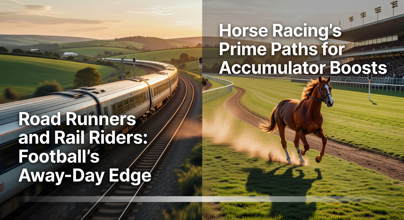 Vibrant away football supporters filling stands, waving flags during a tense match on the road, capturing the energy of road runners in action