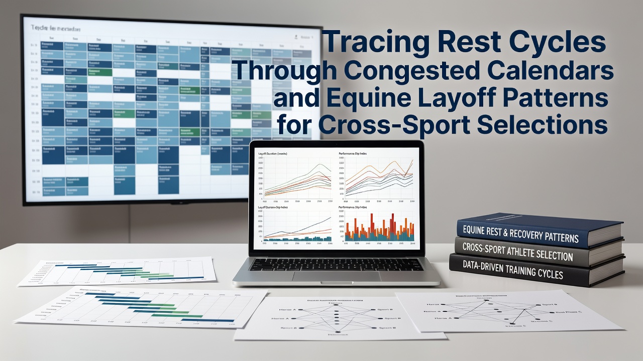Athletes and racehorses resting between events, illustrating recovery cycles across sports calendars