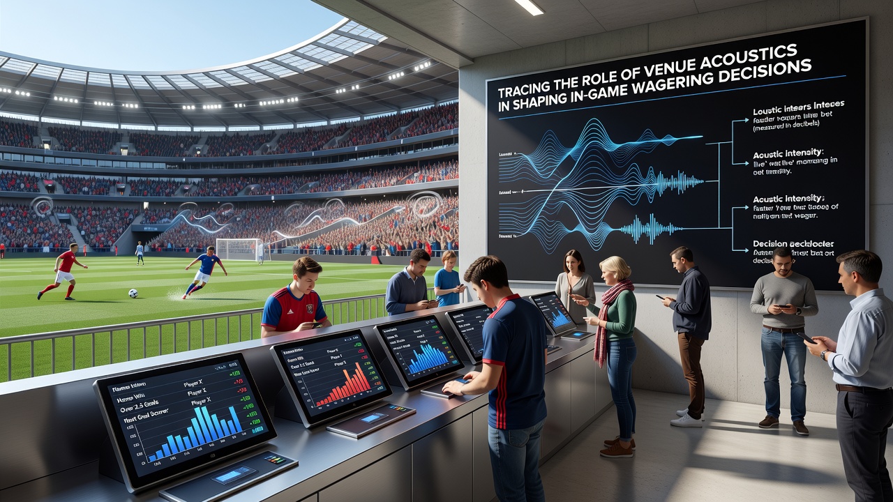 Trackside spectators and announcer systems creating layered sound environment at a horse racing venue during live betting windows